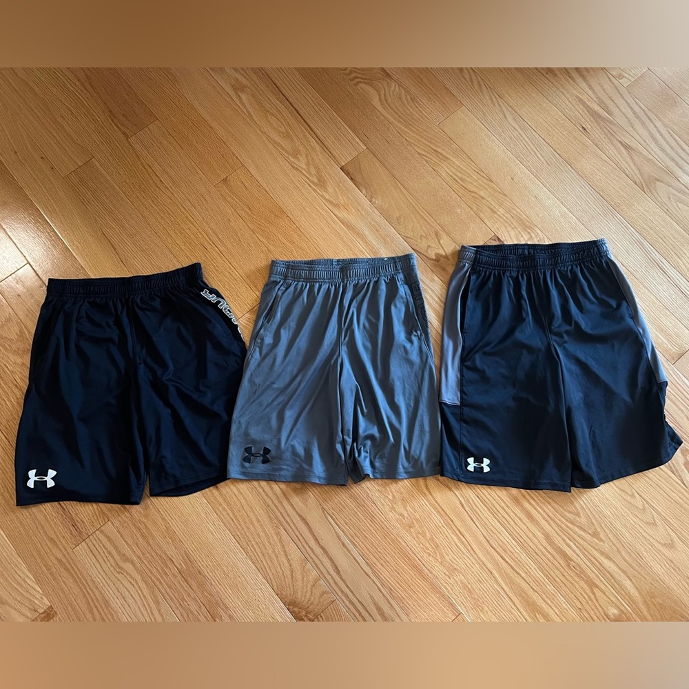 Under Armour Black and Gray Shorts Set